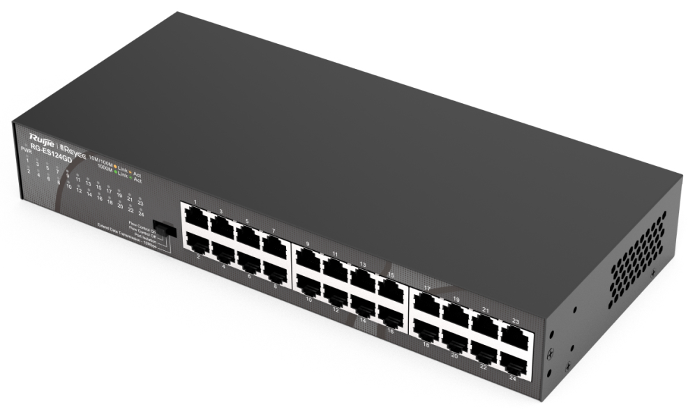 Ruijie Networks RG-ES124GD switch No administrado Gigabit Ethernet (10/100/1000) Negro