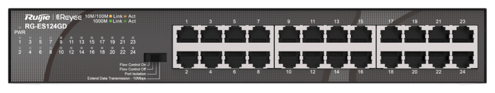 Ruijie Networks RG-ES124GD switch No administrado Gigabit Ethernet (10/100/1000) Negro