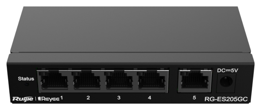 Ruijie Networks RG-ES205GC switch Gestionado L2 Gigabit Ethernet (10/100/1000) Negro