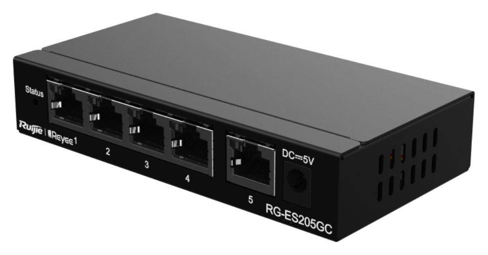 Ruijie Networks RG-ES205GC switch Gestionado L2 Gigabit Ethernet (10/100/1000) Negro