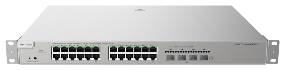 Ruijie Networks RG-NBS5200-24GT4XS-P switch Gestionado L3 Gigabit Ethernet (10/100/1000) Energía sobre Ethernet (PoE) Gris
