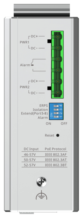 Ruijie Networks RG-NIS2100 Gestionado L2 Gigabit Ethernet (10/100/1000) Energía sobre Ethernet (PoE) Negro, Acero inoxidable