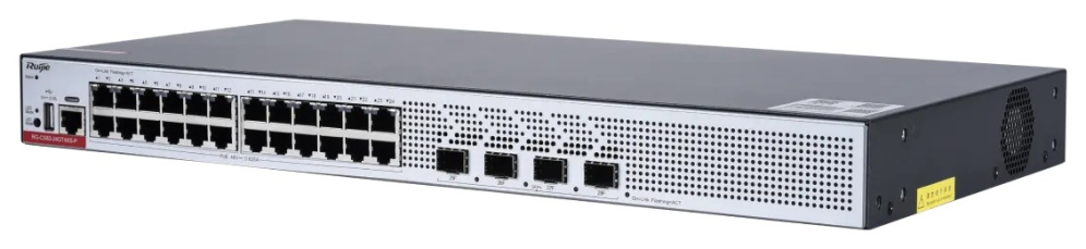 Ruijie Networks RG-CS83-24GT4XS-P switch Gestionado L3 Gigabit Ethernet (10/100/1000) Energía sobre Ethernet (PoE) 1U Gris