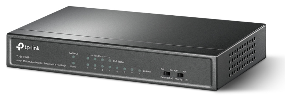 TP-Link TL-SF1008P No administrado Fast Ethernet (10/100) Energía sobre Ethernet (PoE) Negro