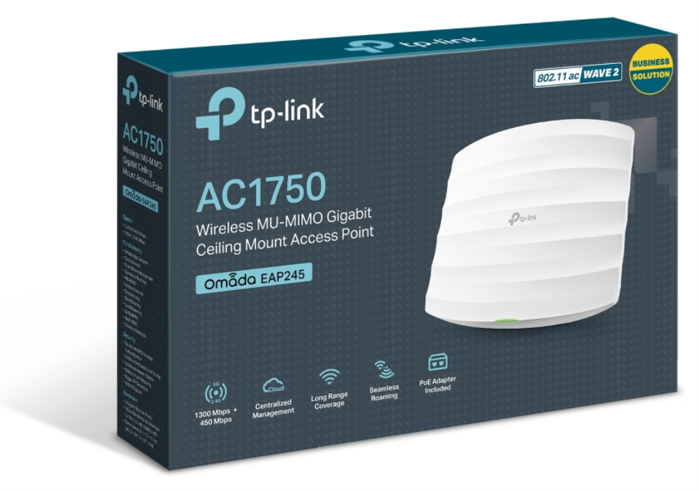 TP-Link Omada EAP245 1750 Mbit/s Blanco Energía sobre Ethernet (PoE)