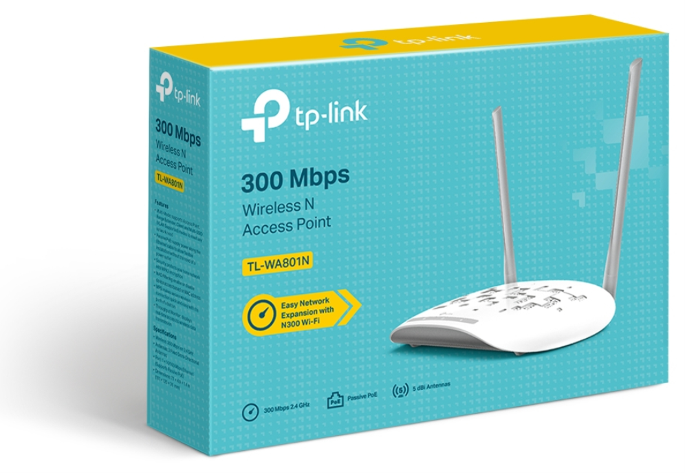 TP-Link TL-WA801N punto de acceso inalámbrico 300 Mbit/s Blanco Energía sobre Ethernet (PoE)