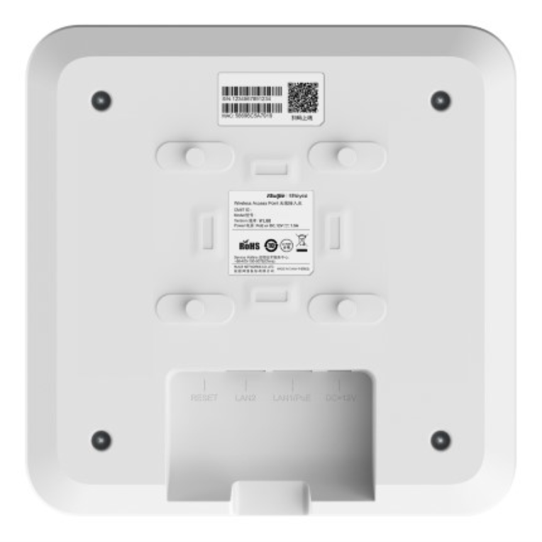 Ruijie Networks RG-RAP2260(E) punto de acceso inalámbrico 3202 Mbit/s Blanco Energía sobre Ethernet (PoE)