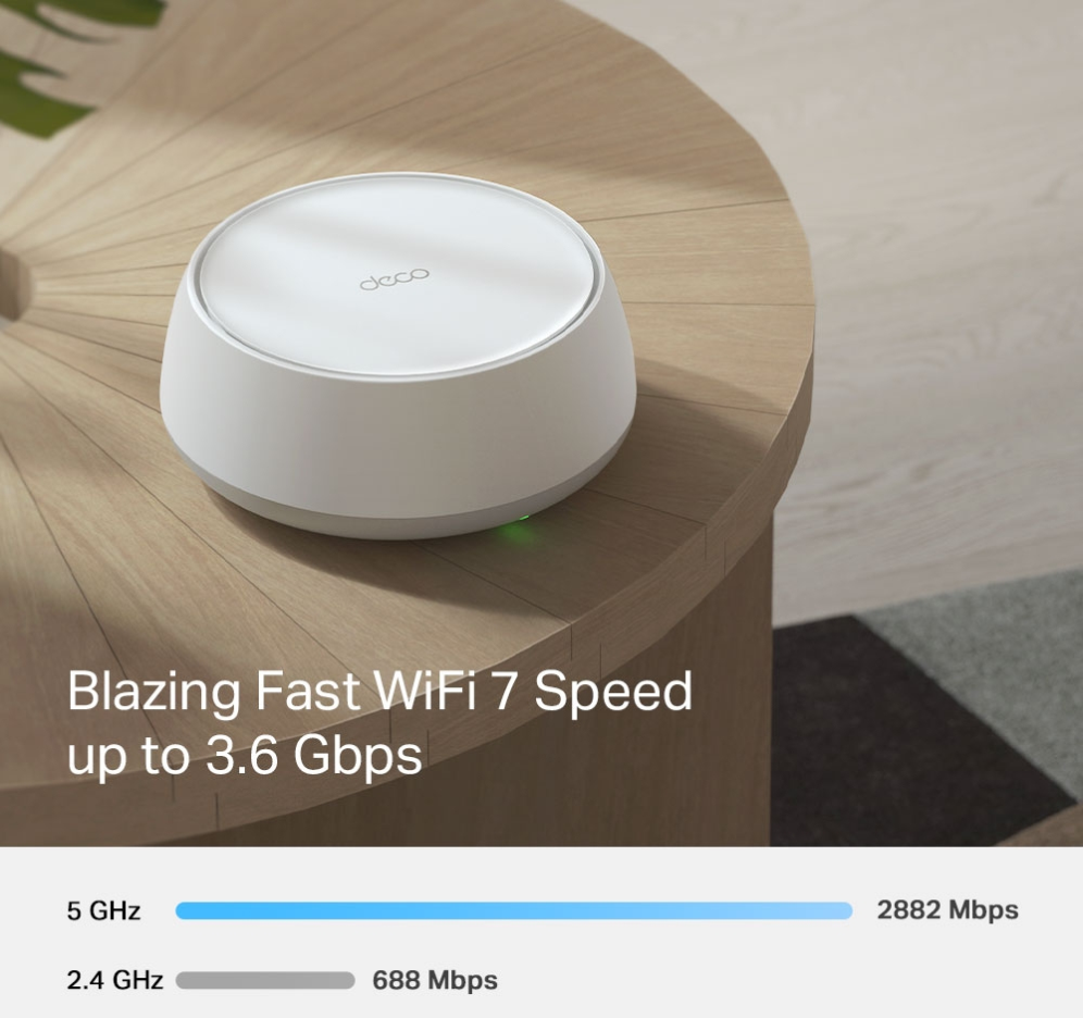 TP-Link DECO BE25(2-PACK) sistema Wi-Fi Mesh (Wi-Fi en malla) Doble banda (2,4 GHz / 5 GHz) Wi-Fi 7 (802.11be) Blanco Interno