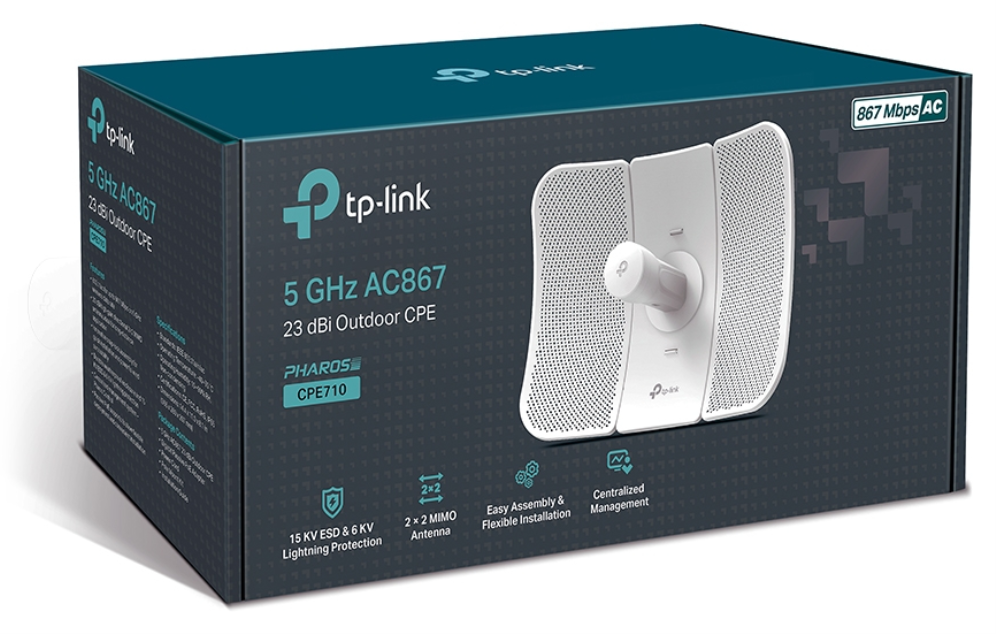 TP-Link CPE710 antena para red Antena direccional PoE/LAN 23 dBi
