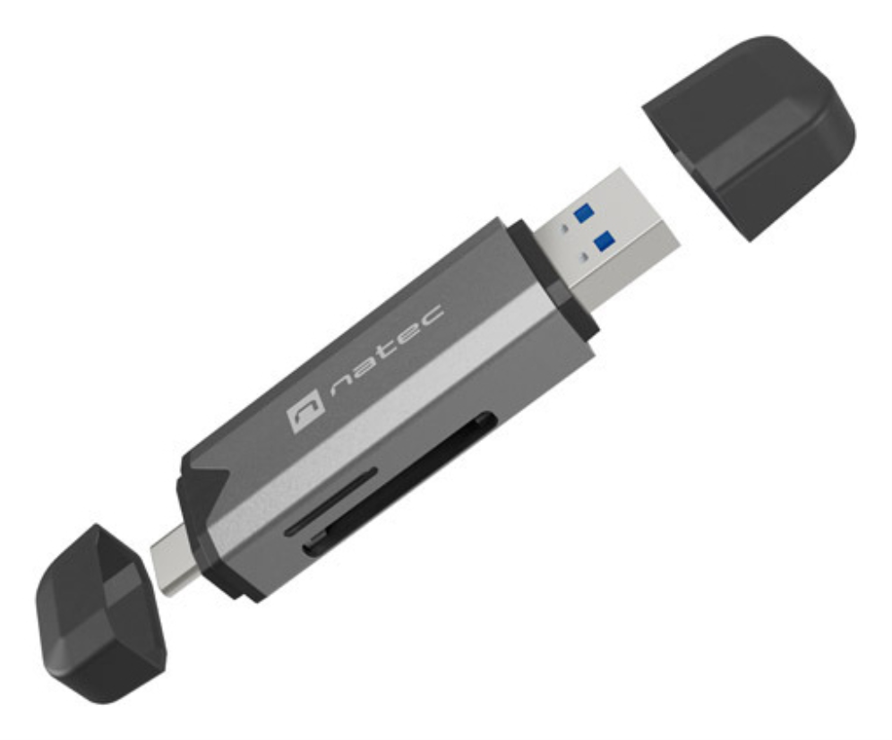 NATEC NCZ-2262 lector de tarjeta USB 3.1 Interno Negro, Gris Oscuro