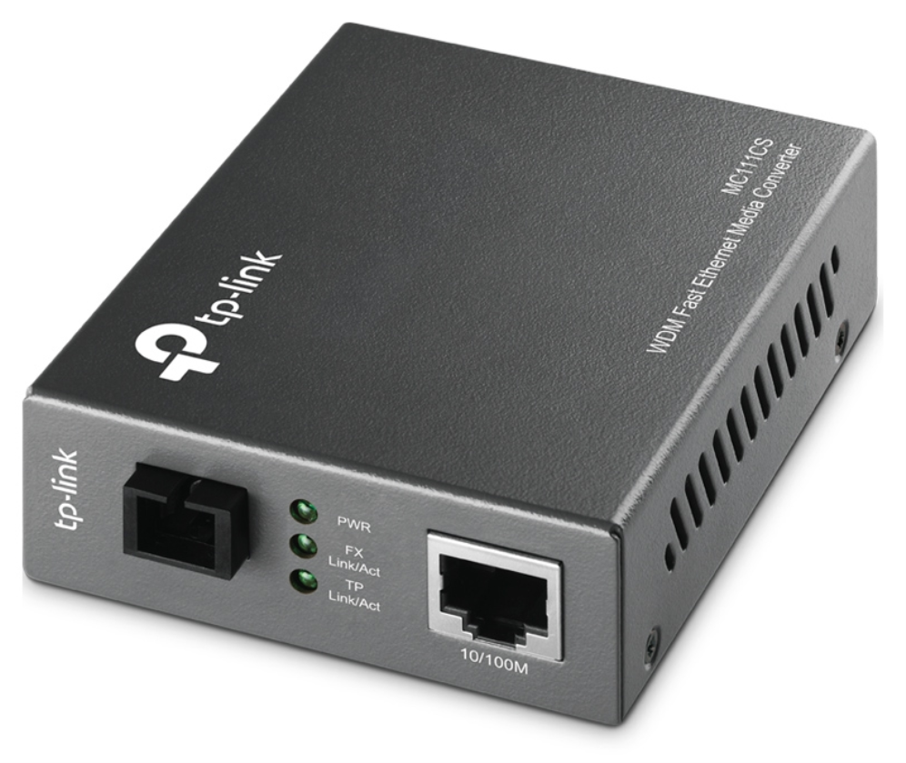 TP-Link MC111CS convertidor de medio 1000 Mbit/s 1550 nm Monomodo Negro