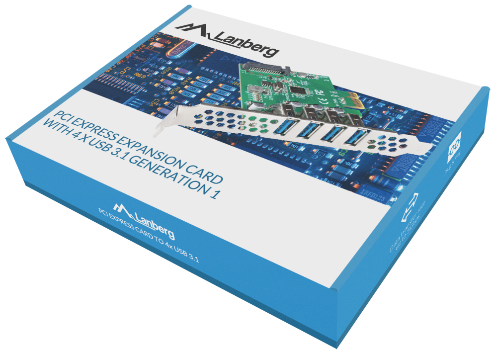 Lanberg PCE-US3-004 tarjeta y adaptador de interfaz Interno USB 3.2 Gen 1 (3.1 Gen 1)