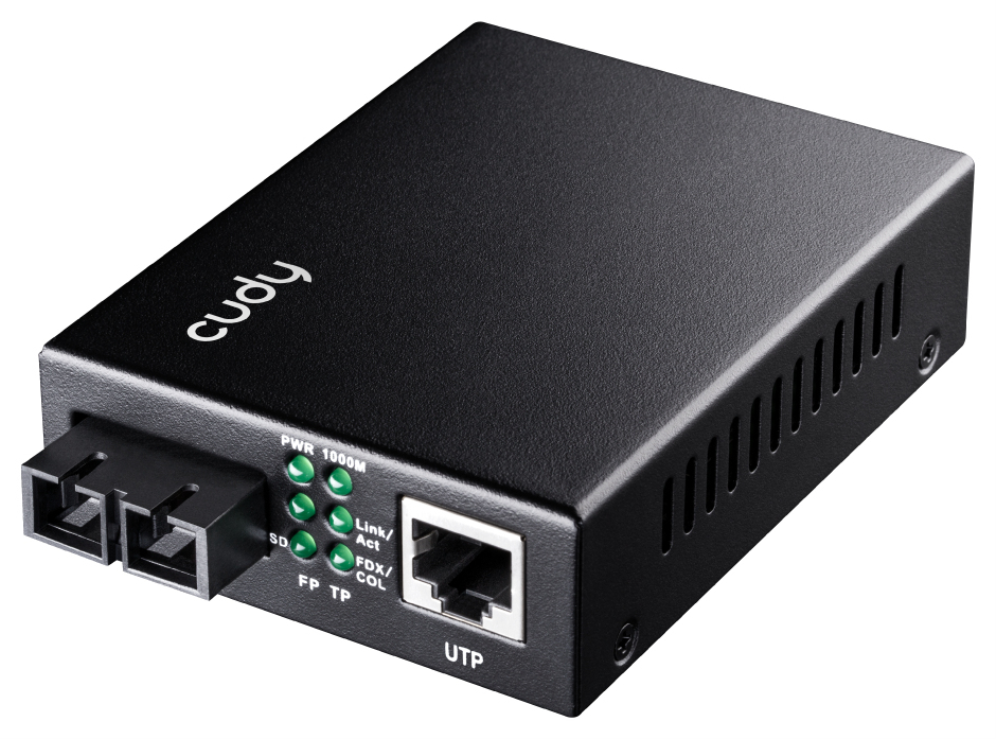 Cudy MC100GSA-20 convertidor de medio 1000 Mbit/s 1310 nm Monomodo Negro