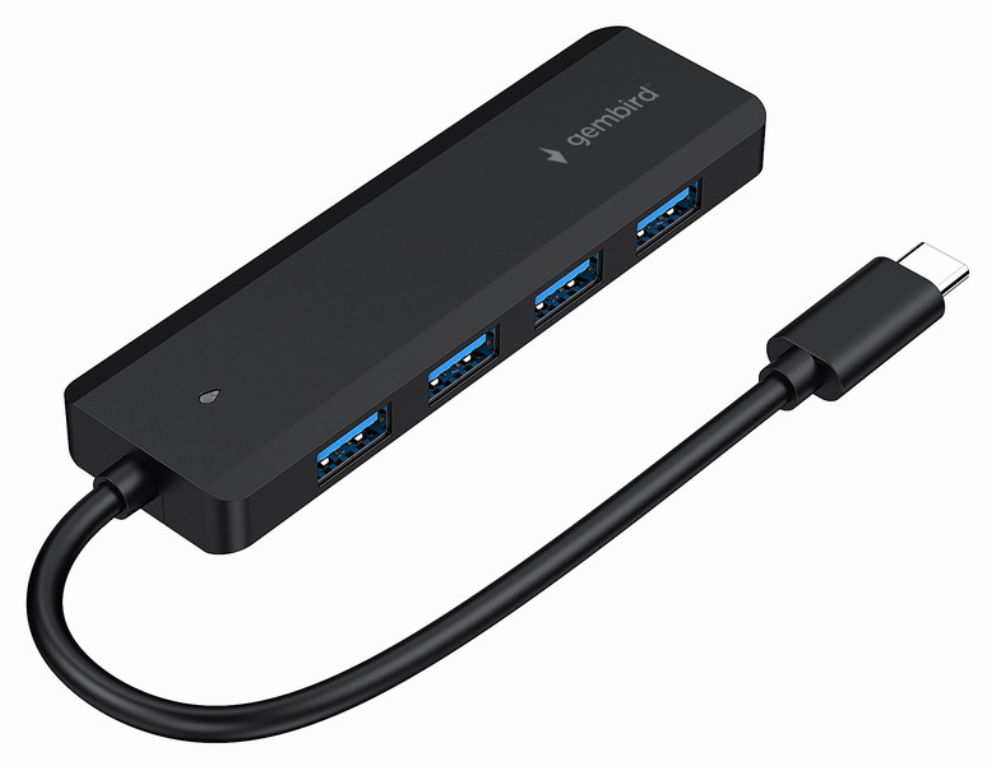 Gembird UHB-CM-U3P4P-01 hub de interfaz USB 3.2 Gen 1 (3.1 Gen 1) Type-C Negro