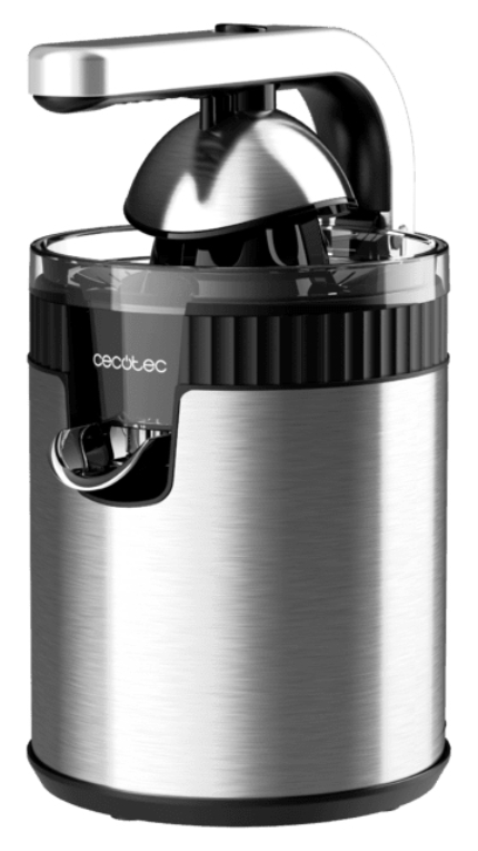 Cecotec Xqueeze RetroJuice 600 Steel Licuadora centrífuga 600 W Negro, Metálico