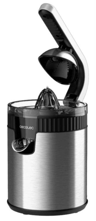 Cecotec Xqueeze RetroJuice 600 Steel Licuadora centrífuga 600 W Negro, Metálico