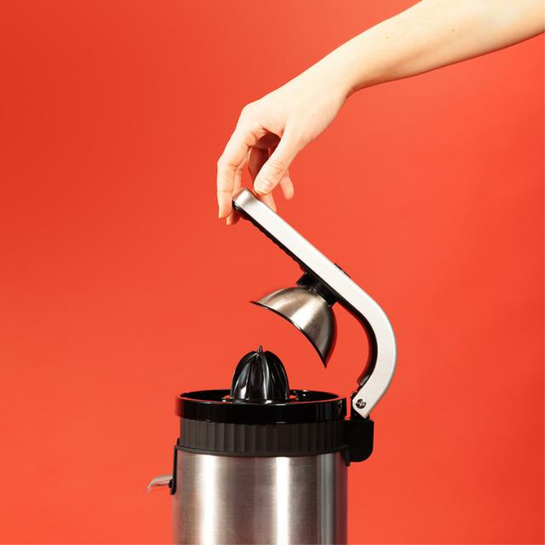 Cecotec Xqueeze RetroJuice 600 Steel Licuadora centrífuga 600 W Negro, Metálico