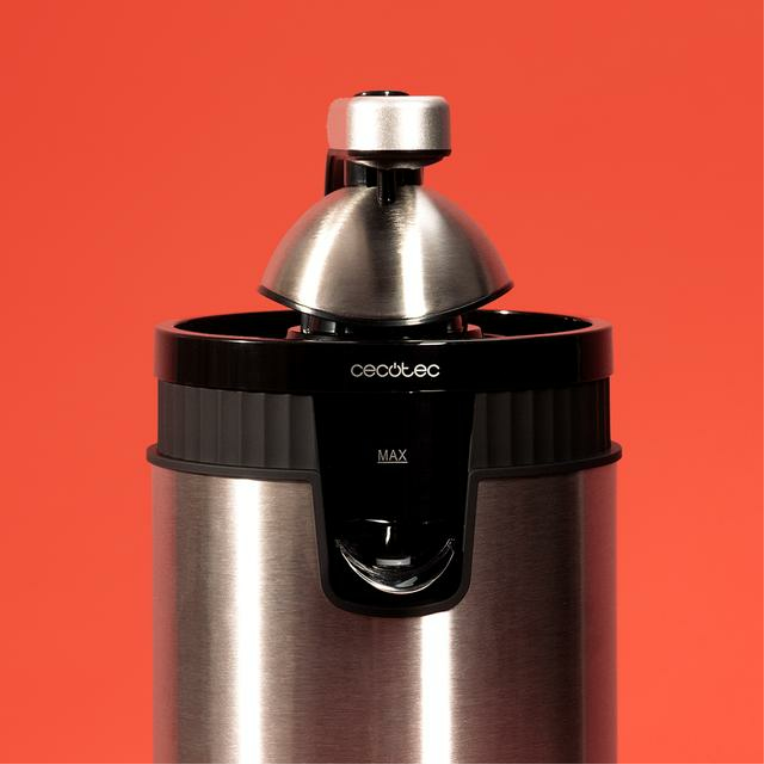 Cecotec Xqueeze RetroJuice 600 Steel Licuadora centrífuga 600 W Negro, Metálico