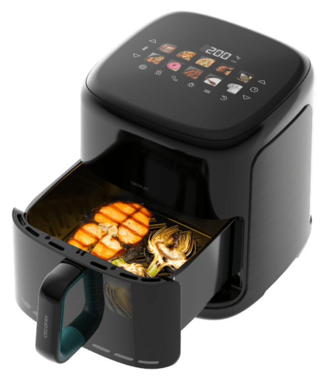 Cecotec Cecofry&amp;Grill Smokin'Prime 6500 Sencillo 6,5 L Independiente 2200 W Freidora de aire caliente Negro