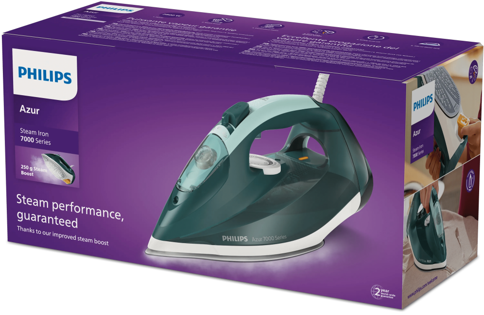 Philips 7000 series DST7031/70 Plancha de vapor HV en verde ópalo/menta