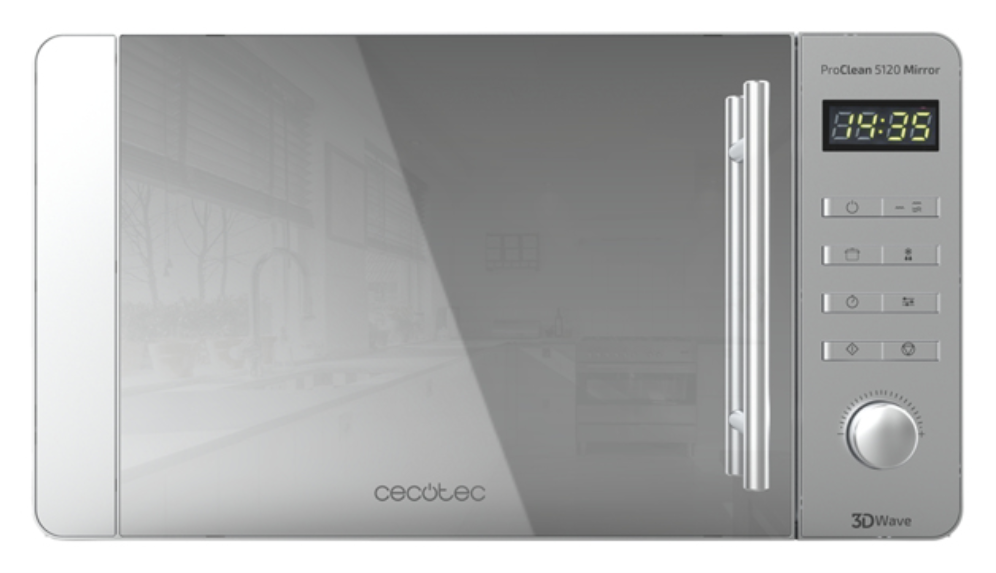 Cecotec 01532 microondas Plata Solo microondas Encimera 20 L 700 W