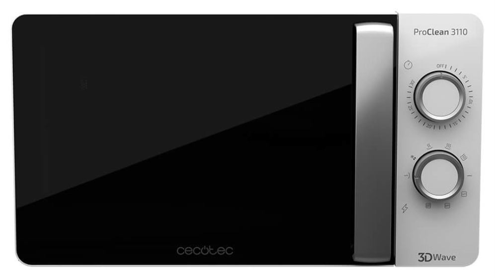 Cecotec 01523 microondas Negro, Blanco Microondas combinado Encimera 20 L 700 W