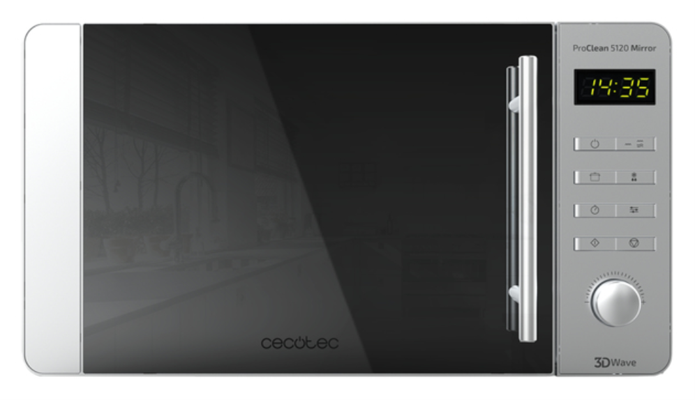 Cecotec 01533 microondas Acero Microondas con grill Encimera 20 L 700 W