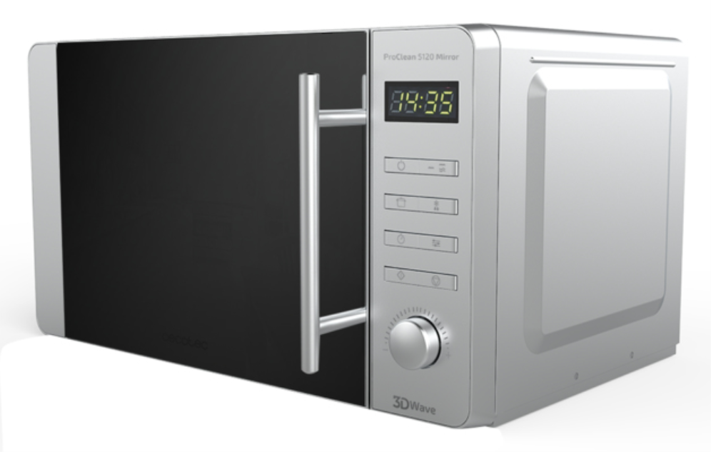 Cecotec 01533 microondas Acero Microondas con grill Encimera 20 L 700 W