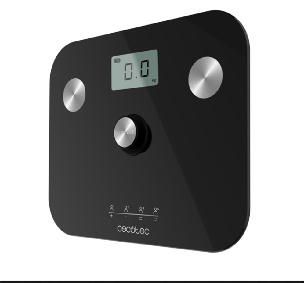 Cecotec Surface Precision EcoPower 10100 Full Healthy Plaza Negro Báscula personal electrónica