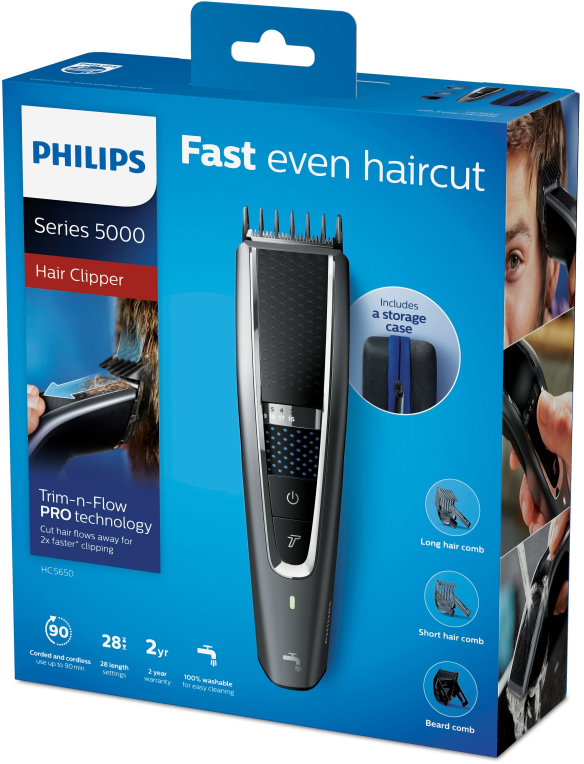 Philips 5000 series Hairclipper series 5000 HC5650/15 Cortapelos lavable
