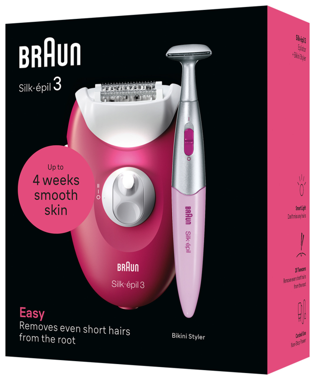 Braun Silk-épil 3 3-202 20 pinzas Fruta del bosque