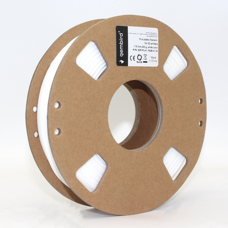 Gembird 3DP-PLA1.75GE-01-W material de impresión 3d Ácido poliláctico (PLA) Blanco 330 g