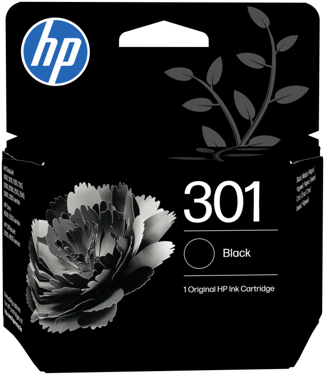 HP Cartucho de tinta original 301 negro