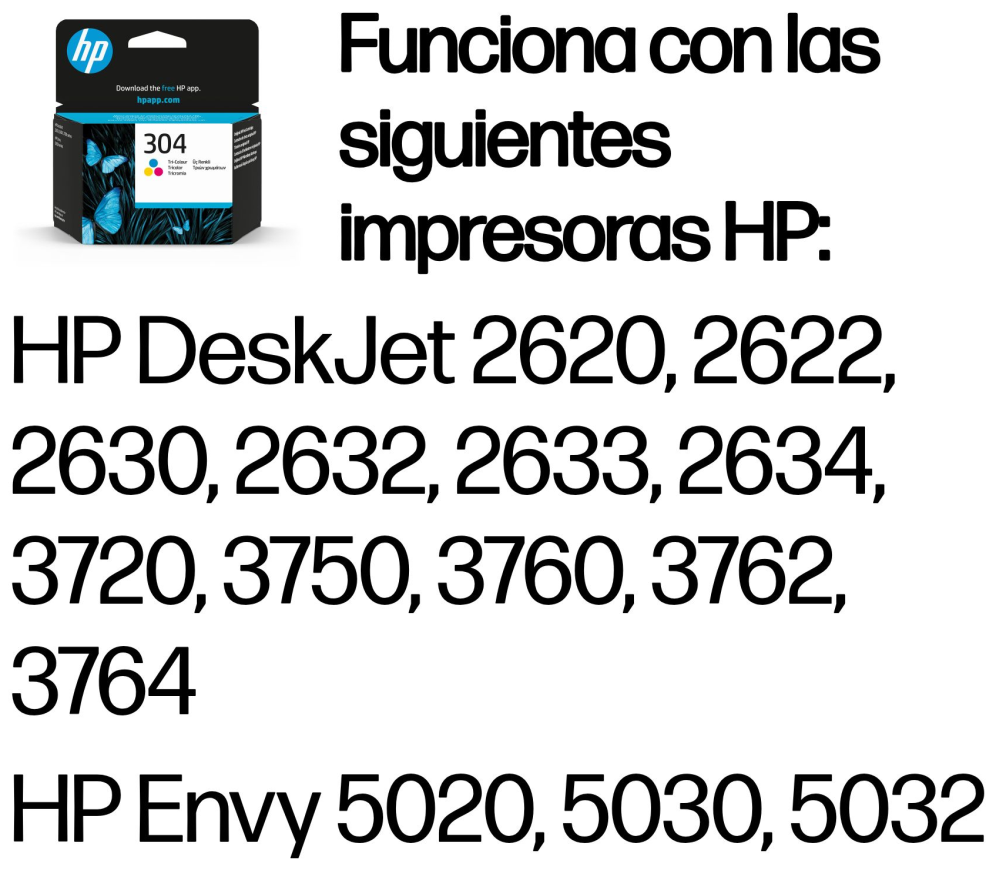HP Cartucho de tinta Original 304 tricolor