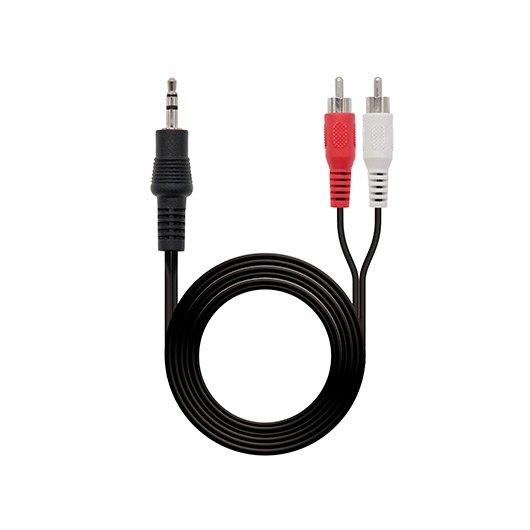CABLE AUDIO NANOCABLE 1XJACK 3.5 TO 2XRCA 1.5M