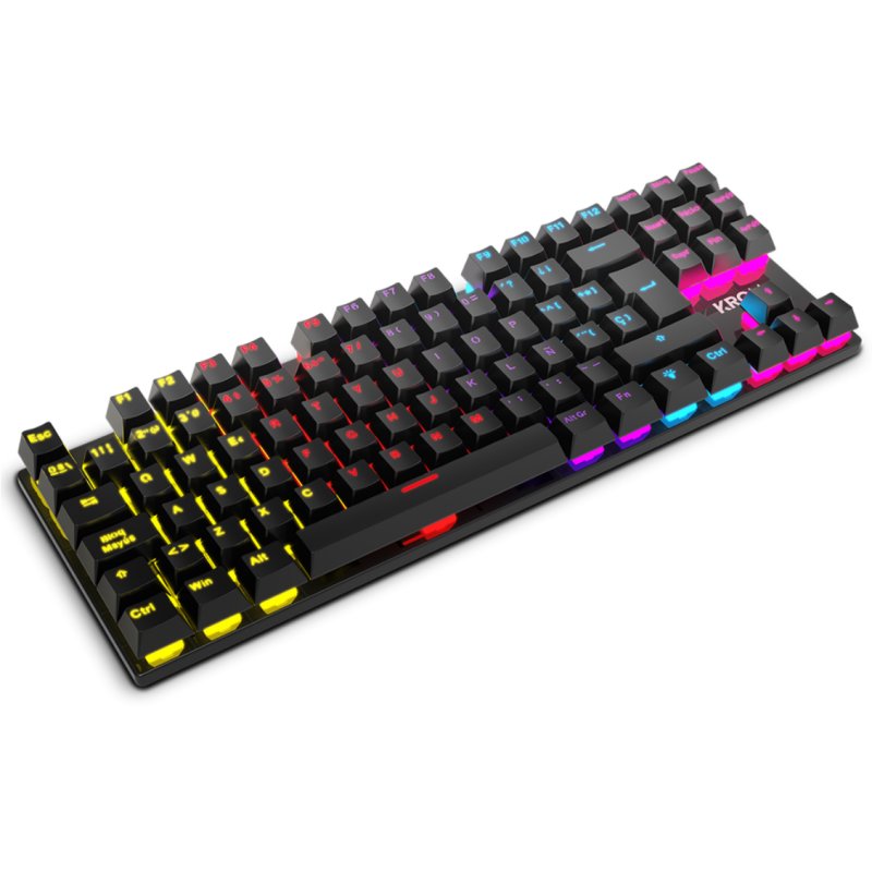 TECLADO GAMING KROM KASIC TKL RAINBOW RGB Red Switch USB