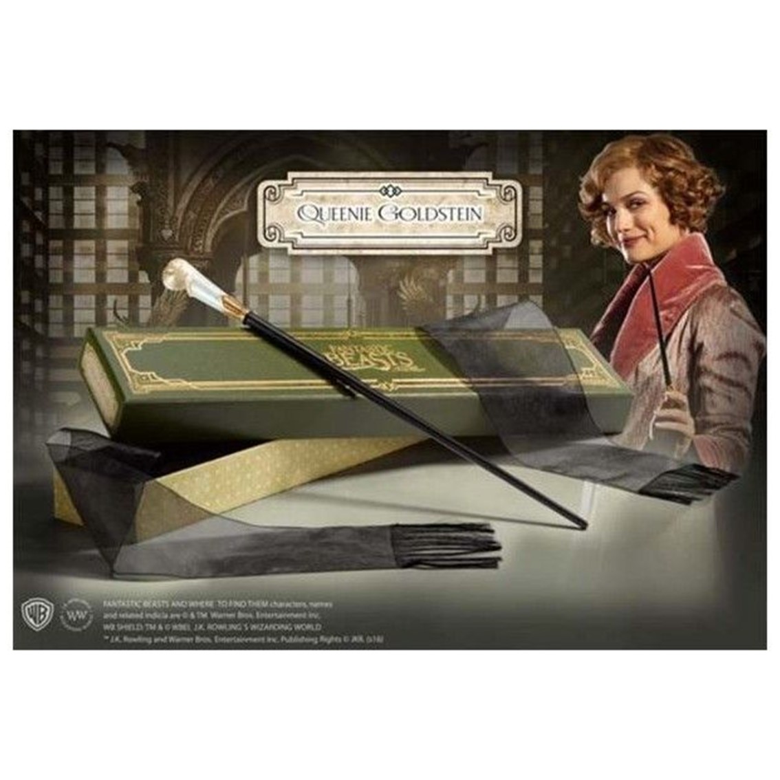 REPLICA THE NOBLE COLLECTION ANIMALES FANTASTICOS Y DONDE ENCONTRARLOS VARITA DE QUEENIE GOLDSTEIN