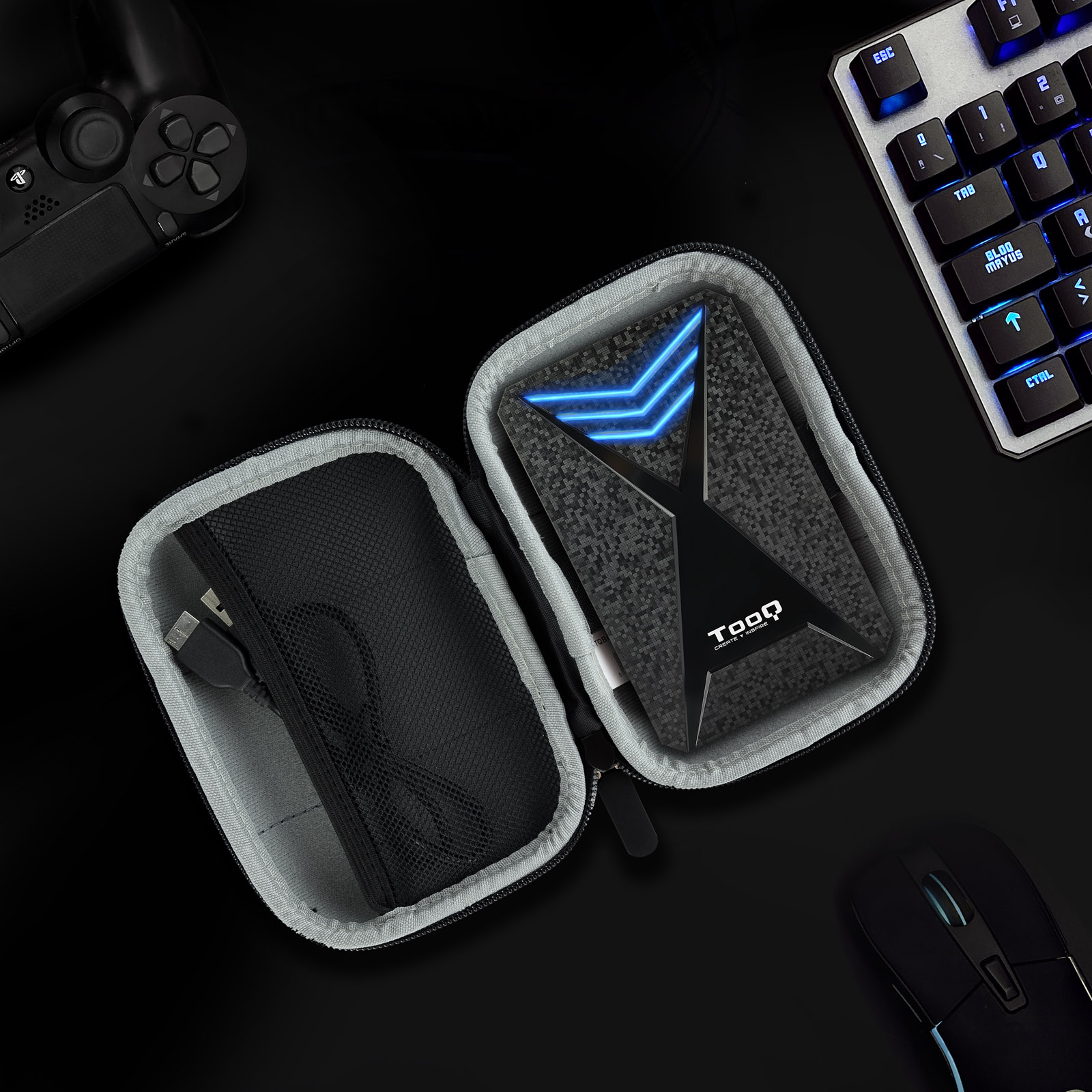 ESTUCHE TOOQ TQBC-E2501 PARA CAJA EXTERNA 2.5" NEGRO