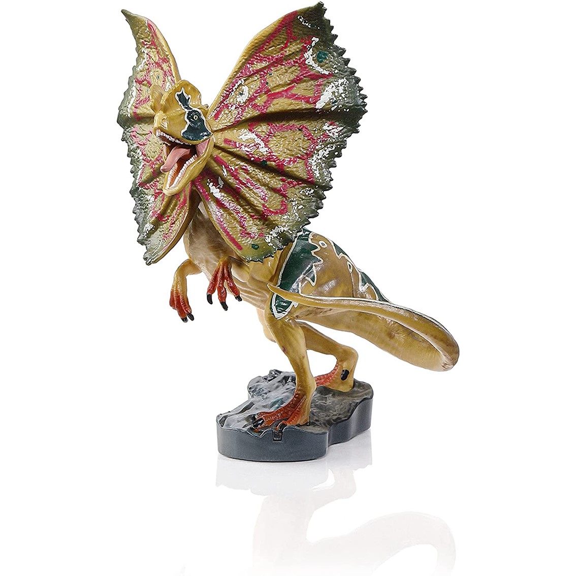 FIGURA THE NOBLE COLLECTION JURASSIC PARK DILOPHOSAURUS BENDYFIG DIORAMA