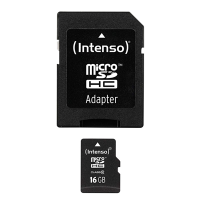 TARJETA MEMORIA MICROSD INTENSO 16GB CL10 + ADAPTADOR SD