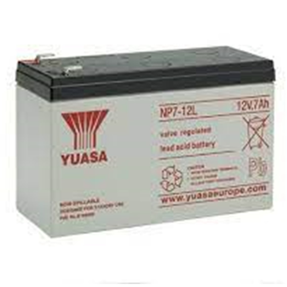 BATERIA YUASA NP7-12L COMPATIBLE PARA SAIS 7Ah 12V ACIDO/PLOMO