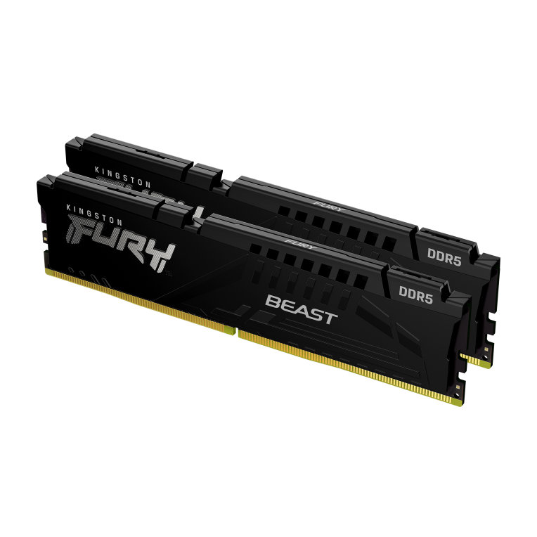 MEMORIA RAM DDR5 16GB 2X8GB KINGSTON / 5200MHZ / PC5 41600 / FURY BEAST / CL40 / 1.25V