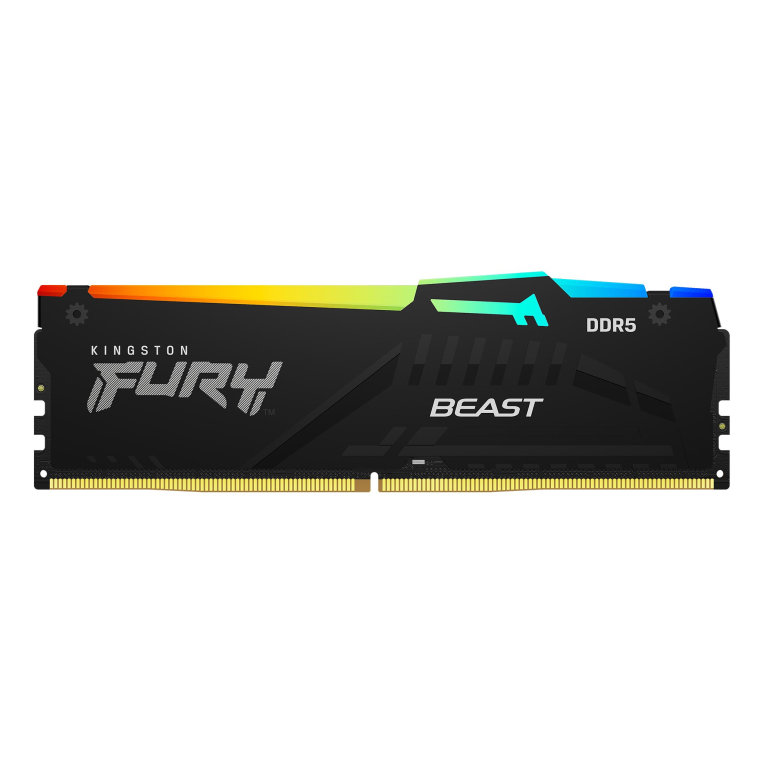 MEMORIA RAM DDR5 16GB KINGSTON / 5200MHZ / PC5 41600 / FURY BEAST RGB / CL40 / 1.25V