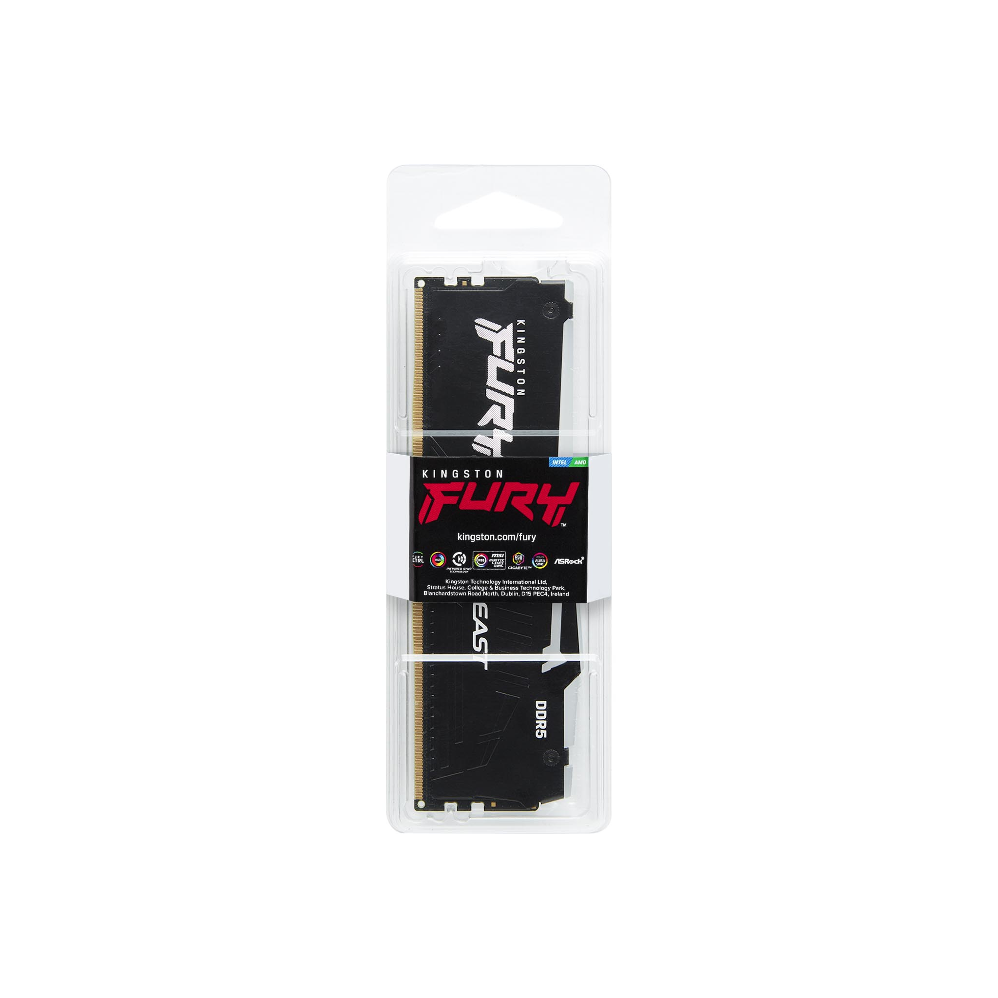 MEMORIA RAM DDR5 16GB KINGSTON / 5200MHZ / PC5 41600 / FURY BEAST RGB / CL40 / 1.25V