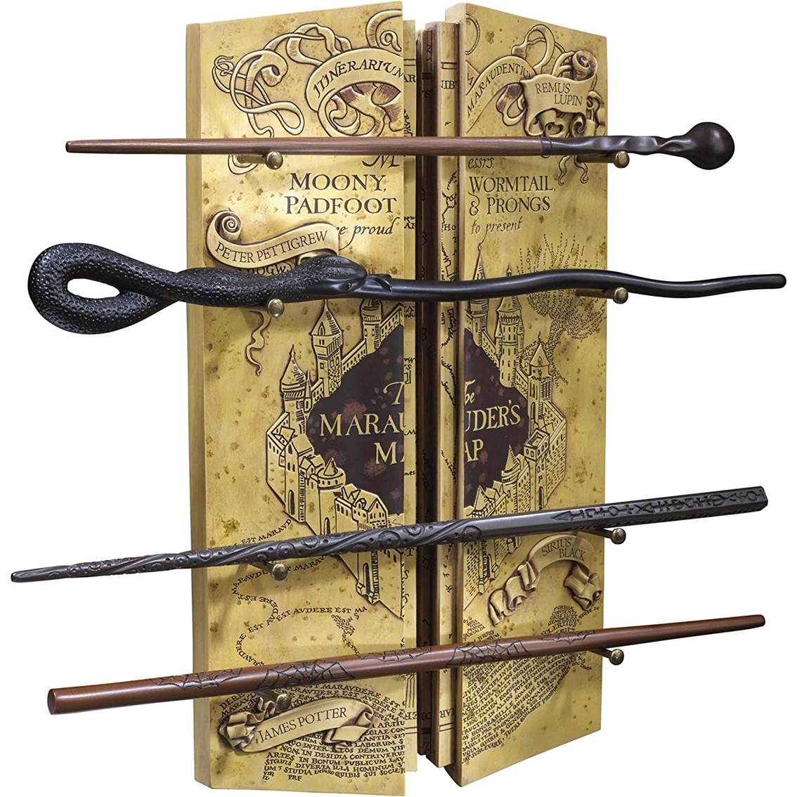 REPLICA THE NOBLE COLLECTION MAPA DEL MERODEADOR COLECCION 4 VARITAS EN EXPOSITOR HARRY POTTER
