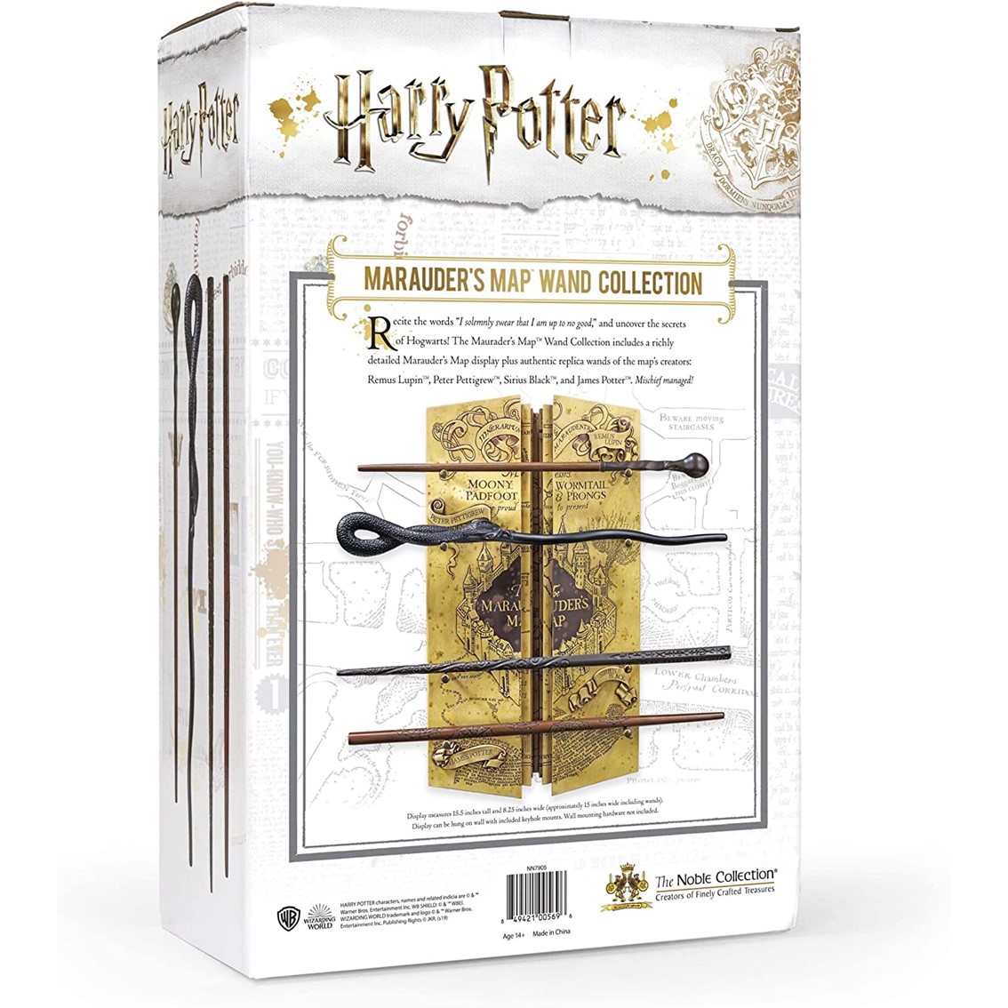 REPLICA THE NOBLE COLLECTION MAPA DEL MERODEADOR COLECCION 4 VARITAS EN EXPOSITOR HARRY POTTER