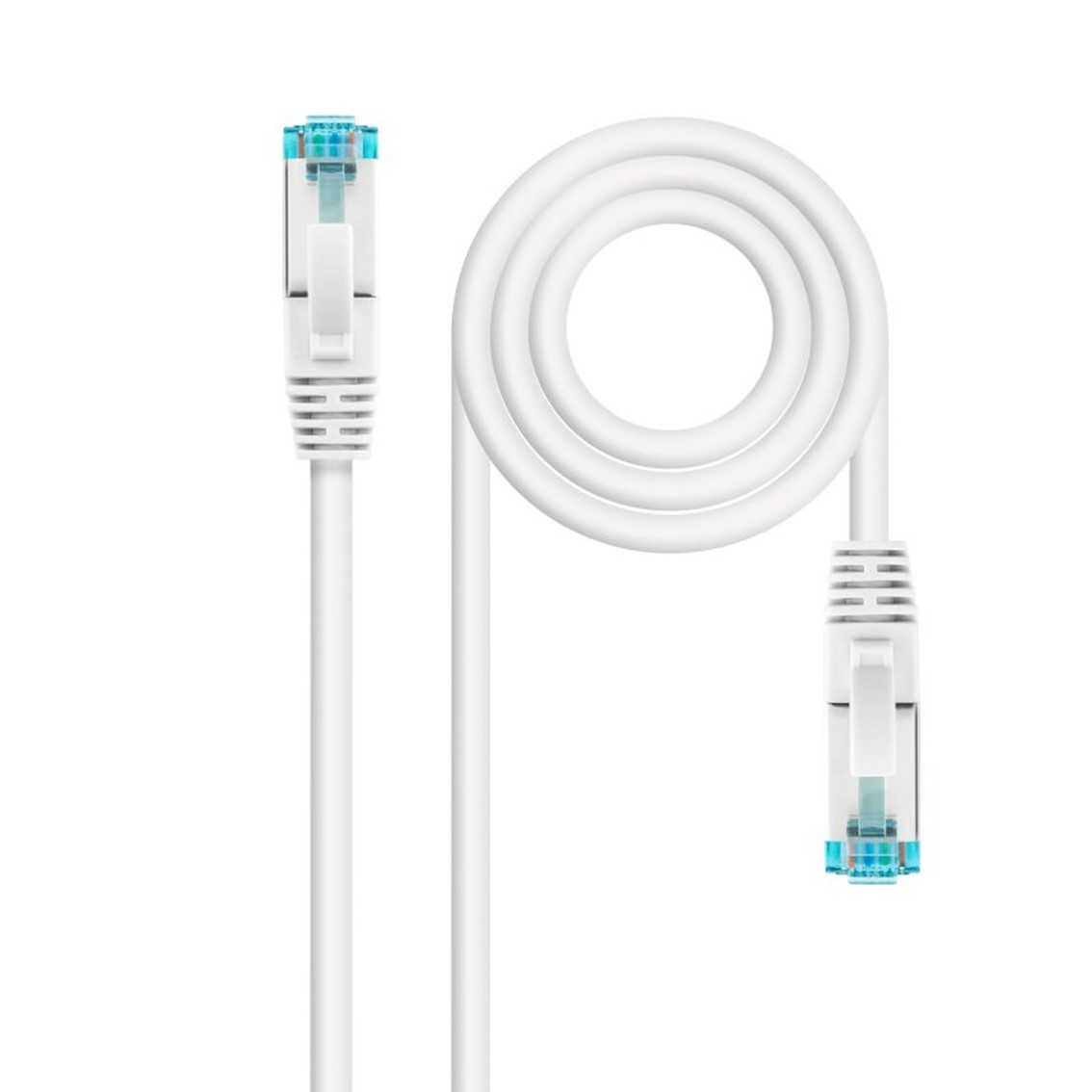LATIGUILLO CABLE RED LSZH/SFTP CAT.7 RJ45 NANOCABLE 0.25M BLANCO