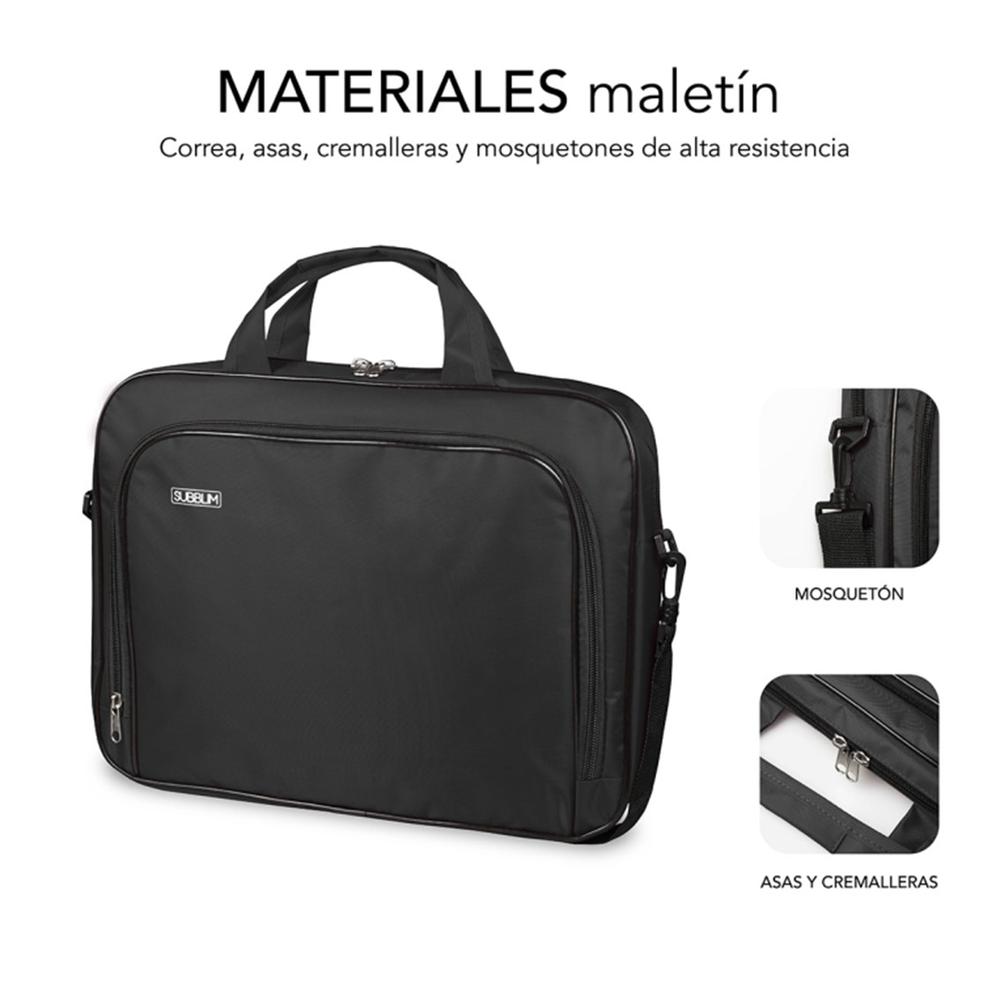 MALETIN SUBBLIM OXFORD PARA PORTATIL 15.4"-16" NEGRO