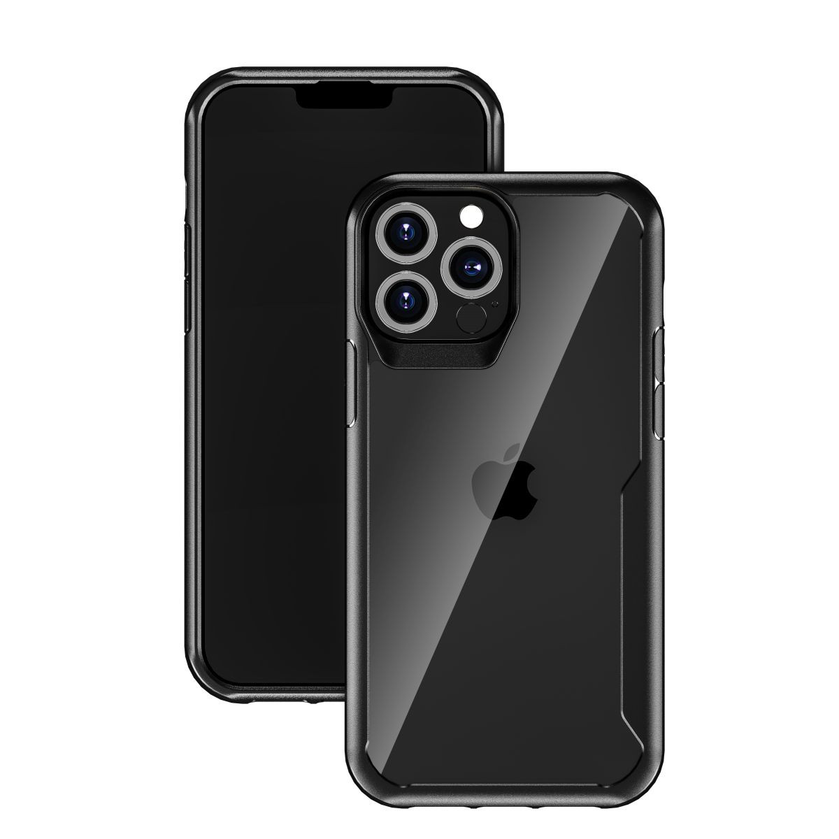 FUNDA MUVIT SHOCKPROOF 2M PARA APPLE IPHONE 13 PRO TRANSPARENTE/NEGRA