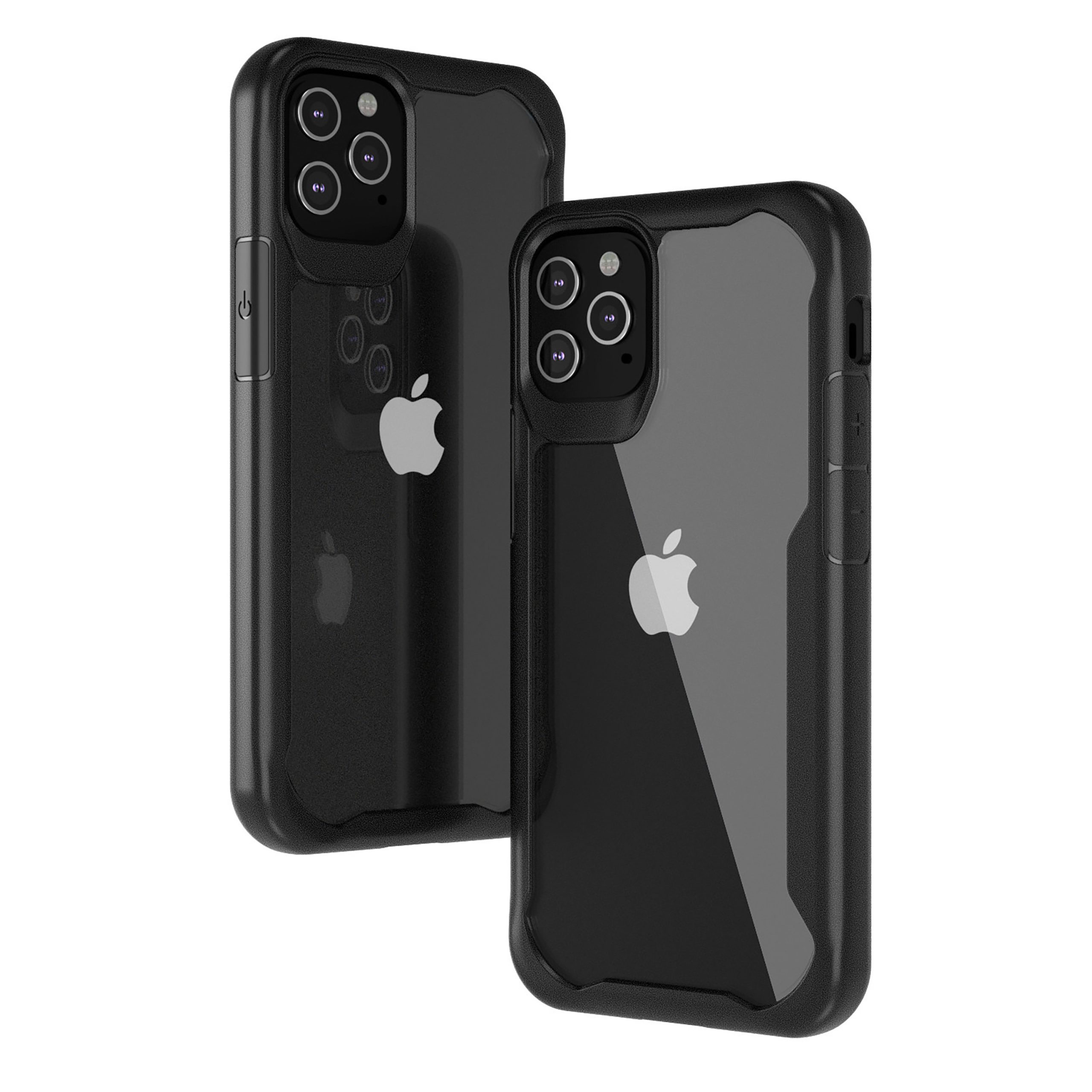 FUNDA MUVIT SHOCKPROOF 2M PARA APPLE IPHONE 12/12 PRO TRANSPARENTE/NEGRA